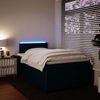 vidaXL Boxspringbett mit Matratze Blau 120x200 cm Samt 3290008 Bild 4