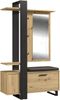 FORTE Maracay Kleiderpaneel, Holzwerkstoff, Braun/Schwarz, 119,8 x 198,2 x 43 cm Bild 3