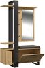 FORTE Maracay Kleiderpaneel, Holzwerkstoff, Braun/Schwarz, 119,8 x 198,2 x 43 cm Bild 5