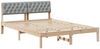 vidaXL Bettgestell Braun und hellgrau 135 x 190 cm Massivholz Kiefer 878619 Bild 2
