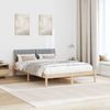 vidaXL Bettgestell Braun und hellgrau 135 x 190 cm Massivholz Kiefer 878619 Bild 4