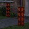 vidaXL Solar LED Weg Licht 2 pcs Rostig Wetterfeststahl 879792 Bild 3
