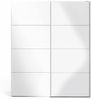 Dmora Kleiderschrank 2 Türen Paeng, Schlafzimmermöbel, Schrank, Garderobe, 182x61 h220 cm, Glänzendes Weiß Bild 5