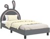vidaXL Kinderbettgestell mit Kopfteil Hellgrau 90 x 200 cm PU 42011202 Bild 2