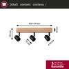 Paulmann 66772 Spotlight Arvid 3-flammig E27 230V max. 20W Schwarz Holz Bild 2