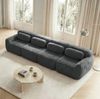 Modulares Ecksofa 73cm×378cm×104cm in Grau aus Premium-Plüsch – rahmenlos, mit rutschfester Basis Bild 3
