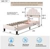 PXloue Polsterbett Einzelbett Kinderbett (Ideal für ein Märchenhaftes Kinderzimmer), Kopfteil in Blumenform,mit Lattenrost und Metallbeinen,90x200 cm Bild 3