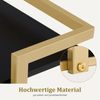 M MCombo Servierwagen mit Rollen, Küchenwagen Barwagen Metallgestell Schwarz-Gold, Moderne Rollwagen Mehrzweckwagen mit 3 Ebenen, für Küche Bad Wohnzimmer Büro, 0033 Bild 4
