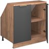 Küchenschrank für Dachschrägen R-Line Anthrazit-Gold 80 cm mit 2 Türen, Schrankkorpus 60 cm Tiefe Vicco Bild 3