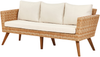 Beliani 'VITTORIA' Lounge Set mit Tisch, Cremeweiß, 180 cm Bild 5