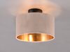 Trio Leuchten Deckenleuchte Julieta 619000244, Metall Schwarz matt, Schirm Samt Beige/goldfarbig, exkl. 2x E14 Bild 3