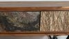 FineBuy Lowboard Sheesham Massivholz 160 cm, TV Board mit Front in Steinoptik & schwarzem Metallgestell, Fernsehschrank Industrial Design, TV Möbel Wohnzimmer Holz Metall Bild 5