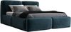 Polsterbett OLKE 90x200 ohne Matratze mit Bettkasten und Lattenrost. Farbe: Azur 12 Bild 4