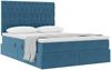 vidaXL Aufbewahrungsbett mit Matratze Dunkelblau 140 x 200 cm Samt 3372097 Bild 3