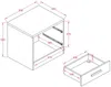 Vente-unique - SKAIDO Bedside table Holz, Platte GrünBeige - B 40 cm x H 50 cm x L 50 cm Bild 5