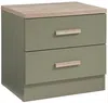 Vente-unique - SKAIDO Bedside table Holz, Platte GrünBeige - B 40 cm x H 50 cm x L 50 cm Bild 2