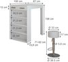 Bartisch-Set Repose Weiß 67 x 100 cm mit 2 Barhockern Vicco Bild 2