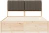vidaXL Bettgestell mit gepolstertem Kopfteil Taupe 140 x 190 cm 3398237 Bild 5