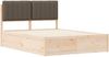 vidaXL Bettgestell mit gepolstertem Kopfteil Taupe 140 x 190 cm 3398237 Bild 4