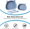 ABC 4-teiliges Besteckset, Babybesteckset - mit rutschfestem Saugnapf + Baby-Saugnapfschüssel, Löffel, Gabel, Besteckset Bild 2