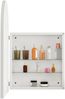 Flieks Spiegelschrank mit gewölbtem Rahmen und verstellbaren Einlegeböden, 91 x 61 x 12 cm, Weiß Bild 5