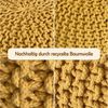 Amagohome Sitzhocker Strickhocker XXL Pouf Ø55 H37cm Bodenkissen Sitzpouf Baumwolle nachhal Bild 4
