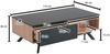 Couchtisch 110x60x38 cm MDF Eiche-Dekor / Schwarz Wohnzimmertisch, Sofatisch. Bild 3
