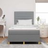 vidaXL LED Boxspringbett mit Matratze Hellgrau 120 x 190 cm Stoff 3343005 Bild 4