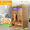 Artsauna 'Kiruna 130 Premium' Infrarotkabine mit LED Farblicht, Vollspektrum- & Flächenstrahler, für 2 Person, Hemlockholz natur, 130 x 105 x 190 cm Bild 2