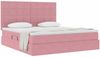 vidaXL Aufbewahrungsbett mit Matratze Rosa 160 x 200 cm Samt 3372044 Bild 3