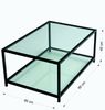 Dmora Wohnzimmertisch Mina, Niedriger Wohnzimmertisch, Kaffeeregal, Couchtisch für Sofa, 90x60h40 cm, Schwarz Bild 3