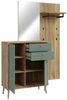 Garderobe Winston / Whenua, Holzwerkstoff, Grün, Holzfarben, 144 x 195 x 42 cm Bild 4