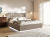 Selsey 'Togents' Polsterbett 140x200 mit Veloursbezug, Bettkasten und LED, Braun Bild 3