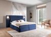 Boxspringbett Bett MARTEN 120x200cm Set. 2 in Stoff Magic Velvet Dunkelblau Bild 2
