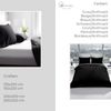 Einfarbige Wendebettwäsche 100% Baumwolle Satin mit Reißverschluss für Einzel- und Doppelbett Schwarz/Anthrazit 200 x 220 cm + 2x 80 x 80 cm Bild 5
