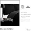 Einfarbige Wendebettwäsche 100% Baumwolle Satin mit Reißverschluss für Einzel- und Doppelbett Schwarz/Anthrazit 200 x 220 cm + 2x 80 x 80 cm Bild 4