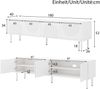 Merax 180cm TV-Lowboard mit Stauraum, matte Oberfläche & Kabelmanagement – minimalistisches Design, weiß Bild 4