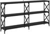 vidaXL Konsolentisch Schwarz Eichen-Optik 156 x 28 x 80,5 cm 882786 Bild 2