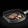 AMT I-E285BBQ Induktion Grillpfanne flach Aluminumguss 28 x 28 cm, Höhe 5 cm Bild 2