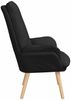 vidaXL Sessel Schwarz 69 x 74 x 93 cm Stoff und Sperrholz 42001852 Bild 5