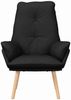 vidaXL Sessel Schwarz 69 x 74 x 93 cm Stoff und Sperrholz 42001852 Bild 4