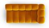 Micadoni Modulares Sofa Lupine 3-Sitzer Rechts Samtstoff Salvador Gelb Bild 4