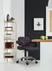 Arbeitshocker RIGA - 62x55x78cm, Stoff, Schwarz | Arbeitsstuhl Drehhocker Rollhocker Bürohocker Bild 3