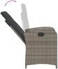 vidaXL 9-tlg. Garten-Essgruppe mit Kissen Grau Poly Rattan 3212280 Bild 5