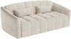 Vente-unique - RETUNA Sofa SamtStoff Beige - B 208 cm105 cm x H 90 cm x L 200 cm Bild 3