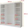 ALTDECOR Drehtürenschrank GELE (Kleiderschrank Garderobenschrank mit viel Stauraum, Moderner Schrank) Bild 3