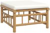 vidaXL 3-tlg. Garten-Lounge-Set mit Kissen Creme Bambus 362297 Bild 5
