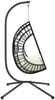 vidaXL Hängesessel Ei-Design mit Ständer Beige Rattan und Stahl 4007411 Bild 5