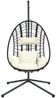 vidaXL Hängesessel Ei-Design mit Ständer Beige Rattan und Stahl 4007411 Bild 4