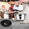 Homikit Rührschüssel Set Edelstahl Schwarz Salatschüssel 6-tlg Reibeaufsätzen Bild 5